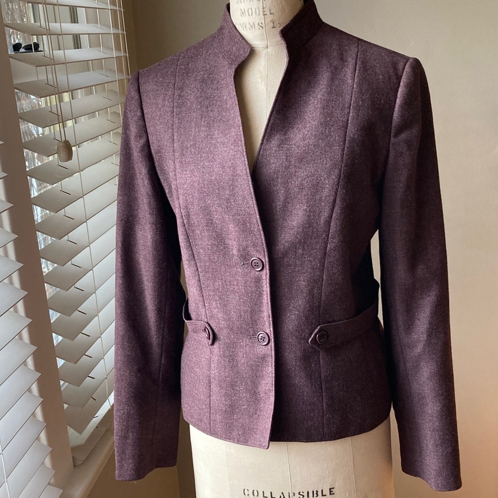 Vintage, The Best of London by Jules, womens plum purple wool blazer, size 12